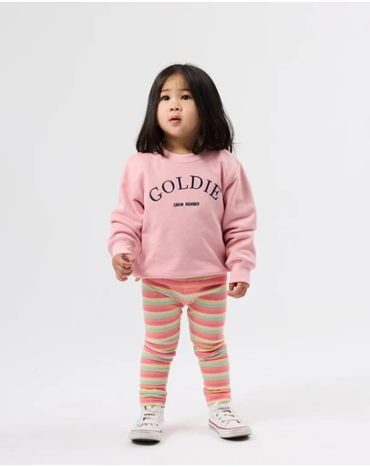 Goldie + Ace - Essential Stripe Rib Leggings - Babies-Kids