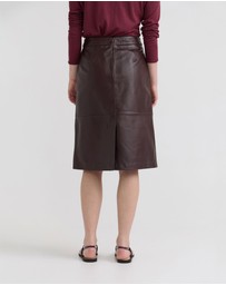 Oxford - Nina Nappa Leather Skirt