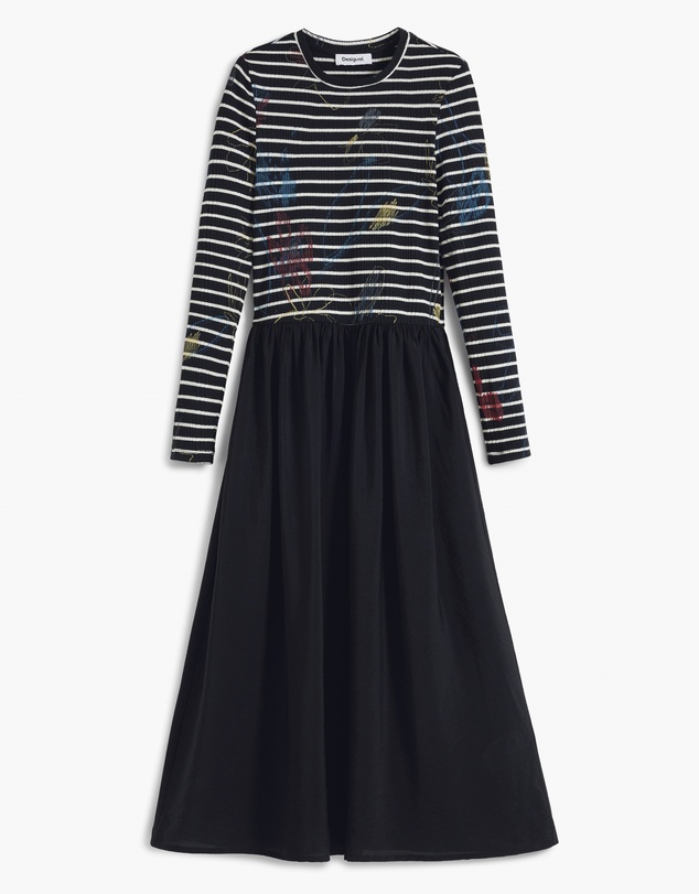 Desigual - Striped combined dress