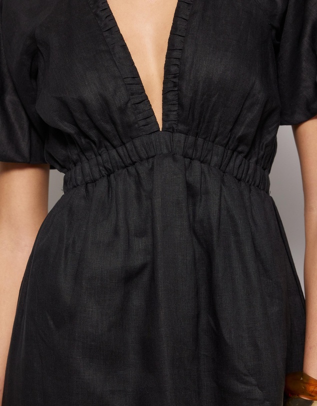 AERE - Tyrah Linen Midi Dress