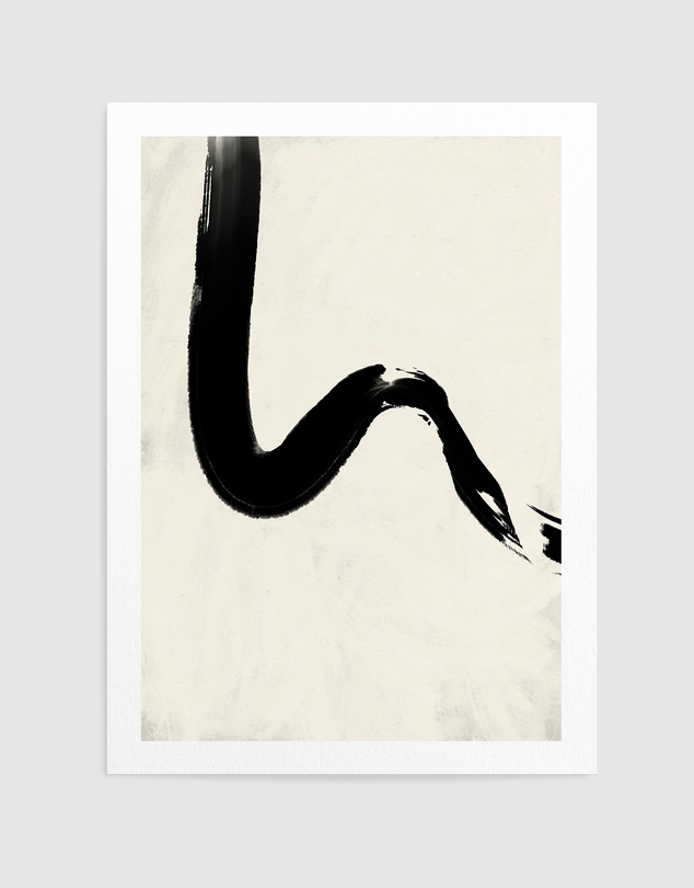 Olive et Oriel - Blackstrokes No 3 by Treechild Art Print