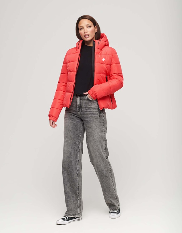 Superdry - Slim Fit Hooded Spirit Sports Puffer