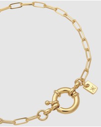 Kuzzoi - ICONIC EXCLUSIVE - Classic Long Link Chain Bracelet in Gold-Plated 925 Sterling Silver