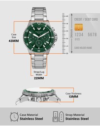 Emporio Armani - Silver Tone Chronograph Watch
