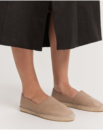 Country Road - Cr Logo Leather Espadrille