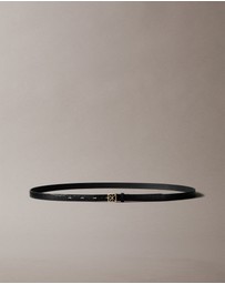 Calvin Klein - Leather Croc Emblem Buckle Belt