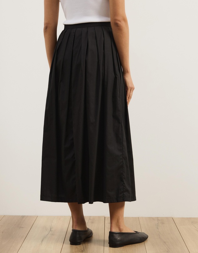 Atmos&Here - Cleo Cotton Button Midi Skirt