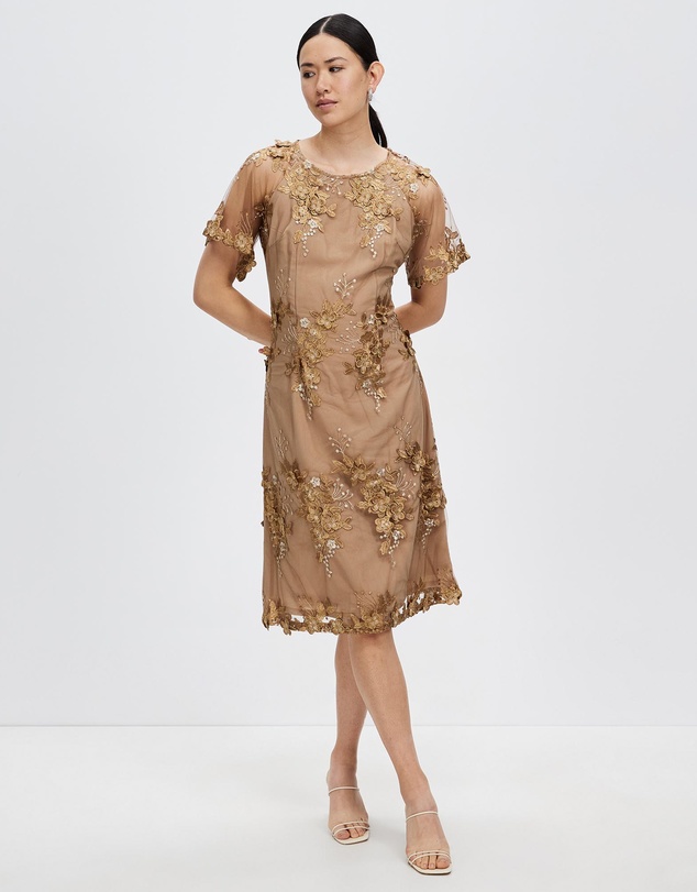 Pink Ruby - Adored Flare Sleeve Dress