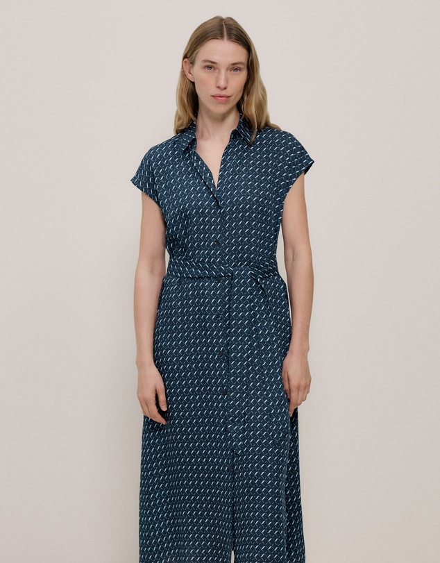 Trenery - Cavelle Cap Sleeve Shirt Dress in Night Sky