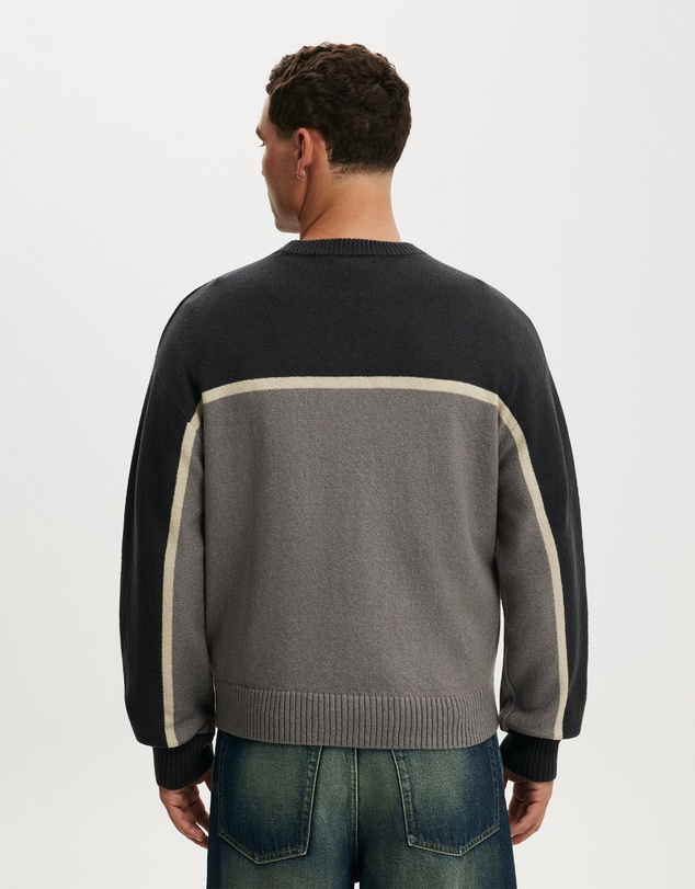 Cotton On - Panelled Crew Knit