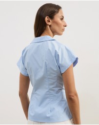 Atmos&Here - Marcy Pin Tuck Short Sleeve Shirt
