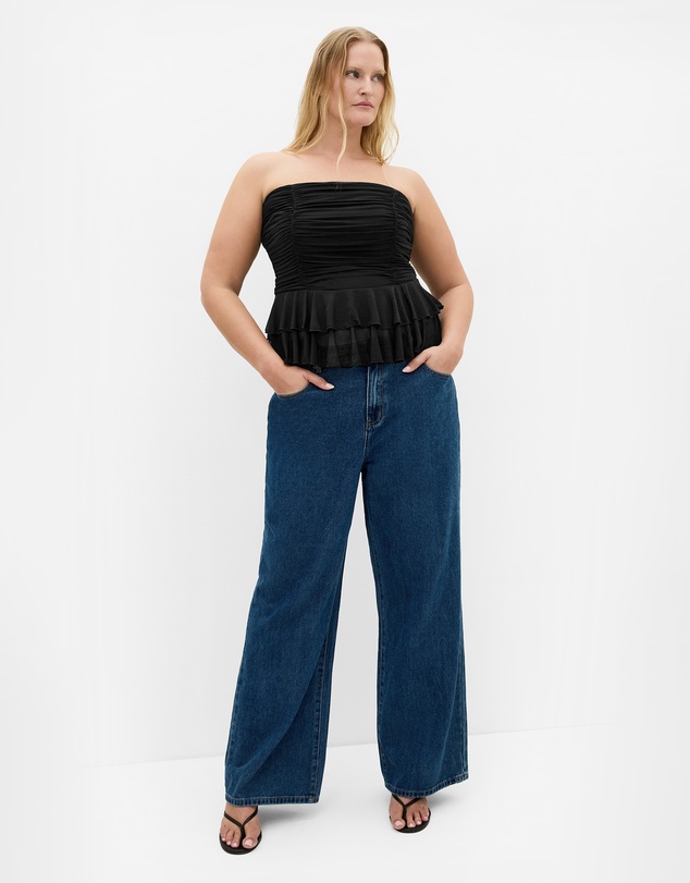 City Chic - Livia Ruched Mesh Bustier