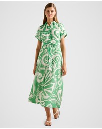 Forever New - Hilary Belted Linen Midi Dress