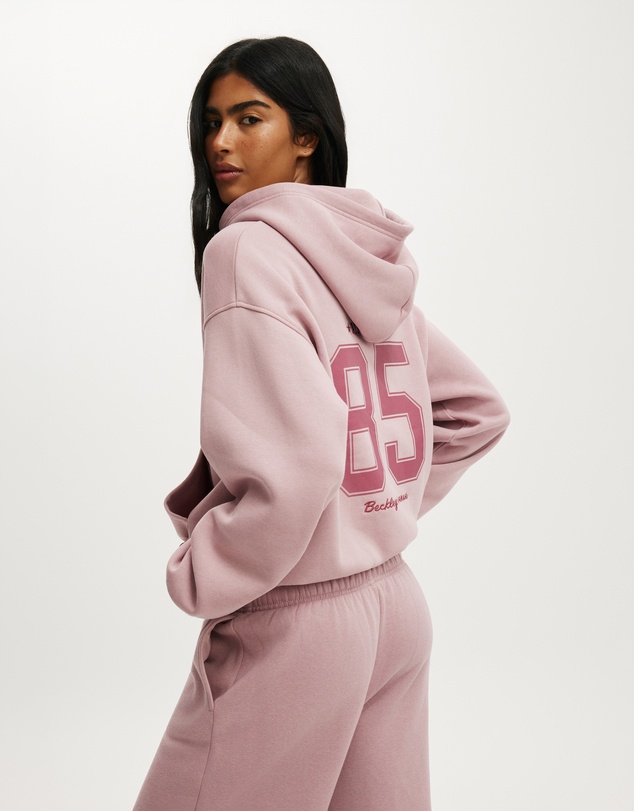 Cotton On - Graphic Boxy Fleece Hoodie