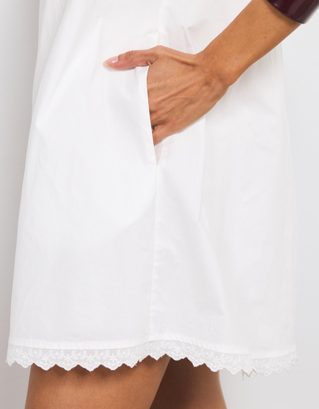 AERE - Sio Lace Trim Mini Dress
