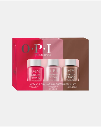 O.P.I - Nature Strong Trio Gift Set - Berry Pickin' Season, For What It's Earth, Make My Bark On The World