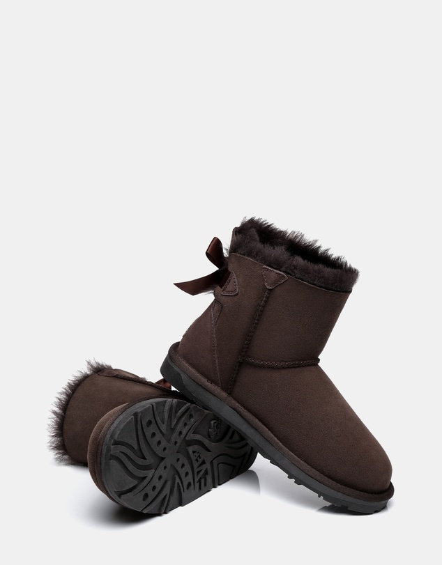EVERAU - EverAU Ugg Mini Back Bow Sheepskin Upper UGG Boots
