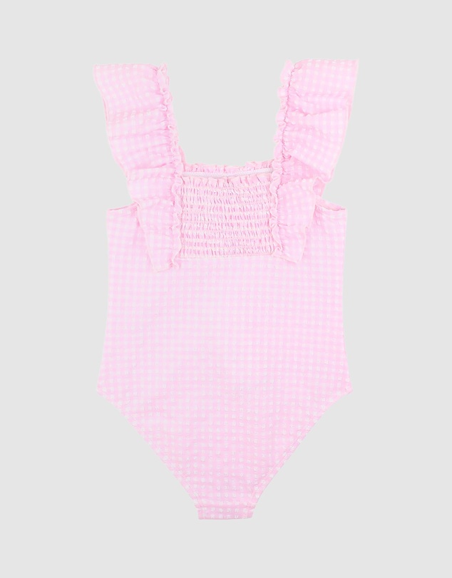 Minihaha - Pink Gingham Swimsuit - Kids-Teens
