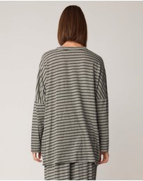 Primness - Stripe Loose V Top