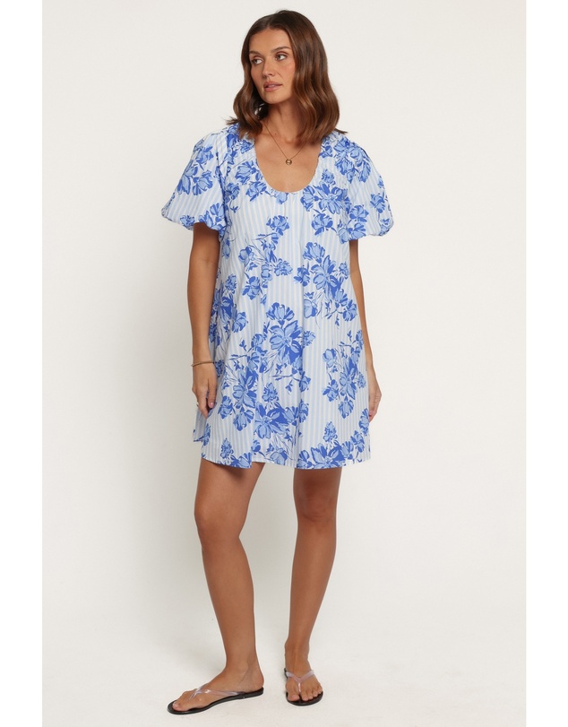 Petal & Pup - Bertine Mini Dress - Paisley Blue Stripe