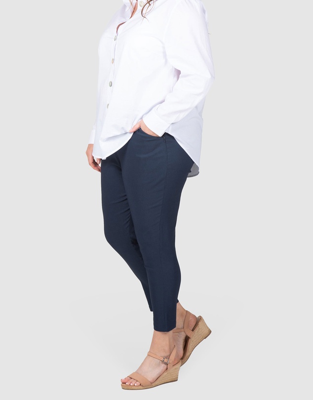 Love Your Wardrobe - Tia Invisible Zip Stretch Pant