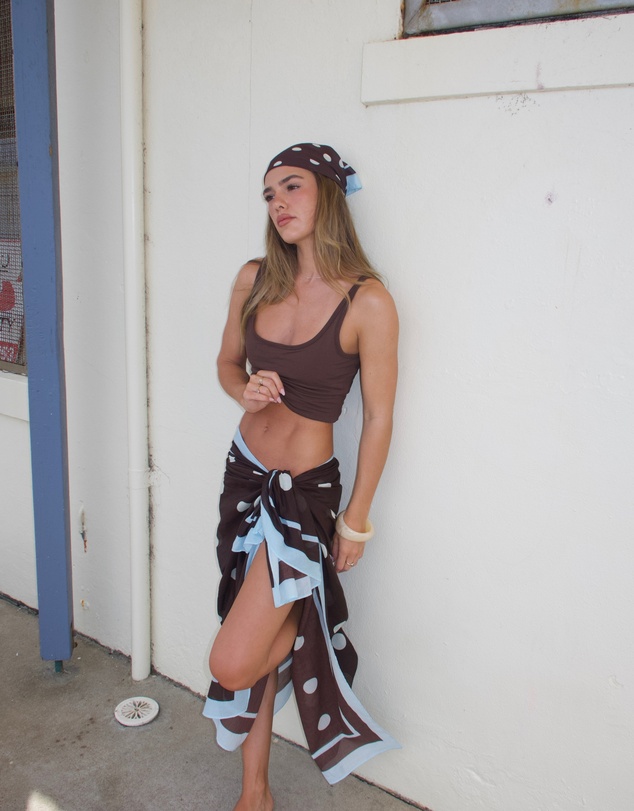 SSAINT - Polka Dot Sarong Brown & Blue