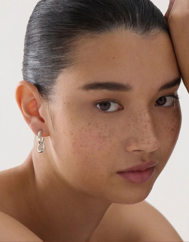 Najo - Whisper Silver Hoop Earring