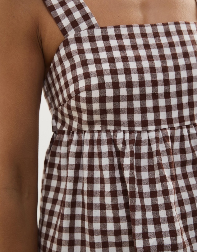 Atmos&Here - Billie Self Tie Gingham Top