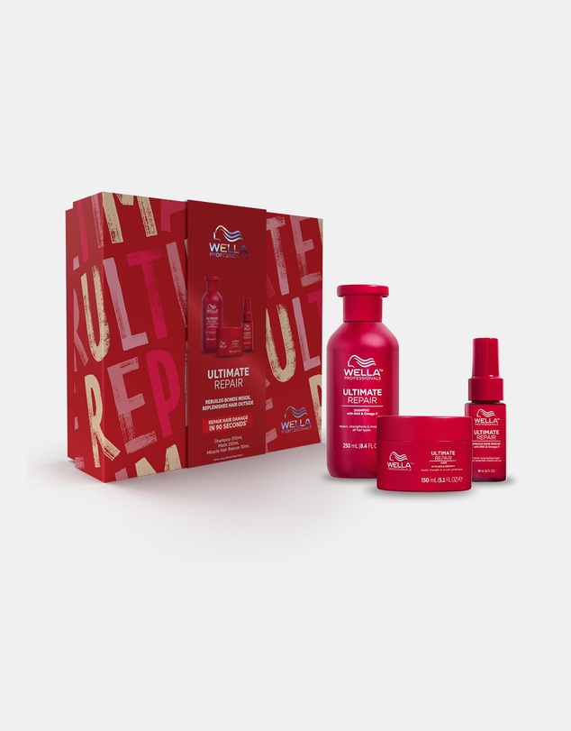 Wella - Wella Professionals Ultimate Repair Trio Set - Shampoo 250ml, Mask 150ml, Miracle Hair Rescue 30ml - Limited Edition