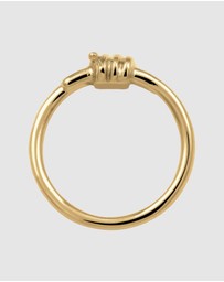 Kuzzoi - ICONIC EXCLUSIVE - Ring Men Wire Design 925 Sterling Silver Gold-Plated