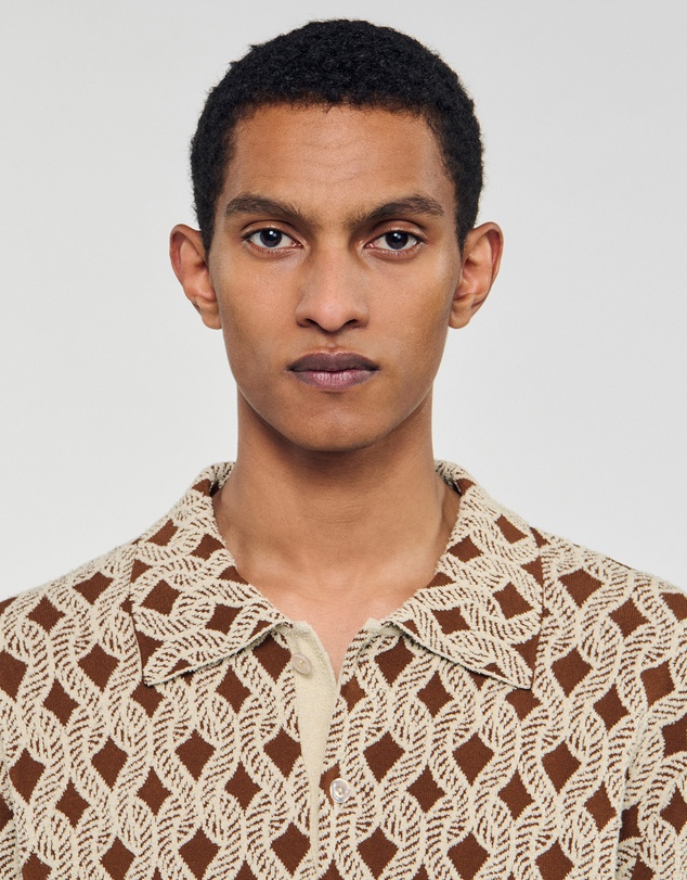 Sandro - Terry Rope Shirt Cardigan