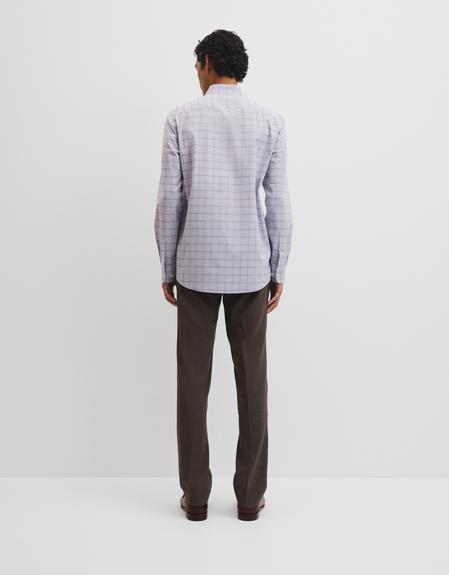 Country Road - Long Sleeve Slim Curved Sleeve Check Shirt