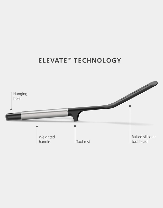 Joseph Joseph - Elevate™ Silicone Slotted Turner (Steel)