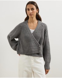 Atmos&Here - Reese Chunky Knit Wrap Cardigan