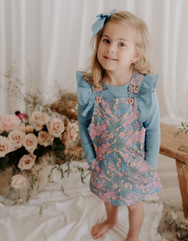 WITH LOVE FOR KIDS - Hazel Denim Pinafore Dress - Babies - Kids