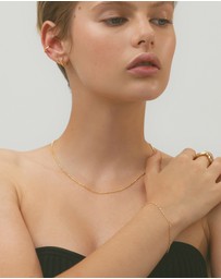 SAINT VALENTINE - Dash Dot Chain Necklace - Gold