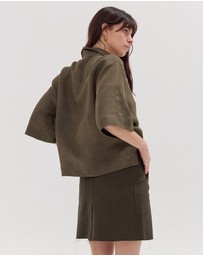 Cloth & Co. - The Short Element Skirt | Dark Olive