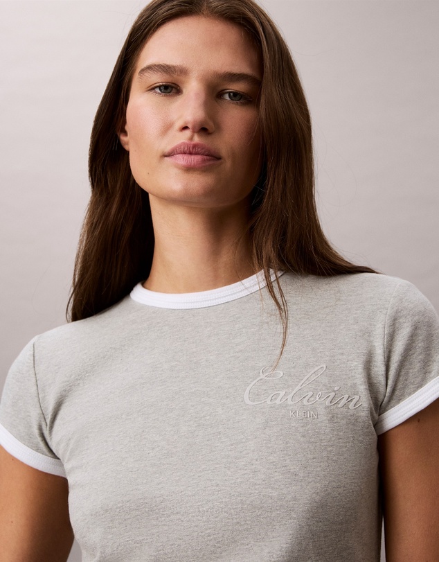 Calvin Klein Jeans - Slim Varsity Logo Ringer Tee