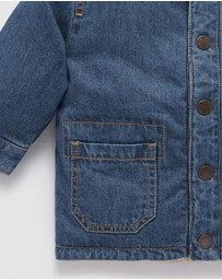 Purebaby - Denim Sherpa Jacket - Kids-Babies