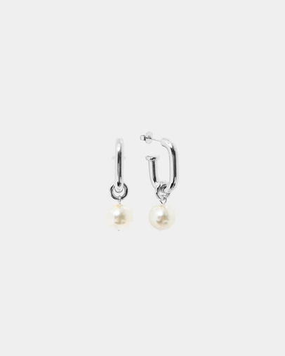 Forcast - Hazel 16k Sterling Silver Plated 2 Way Earrings