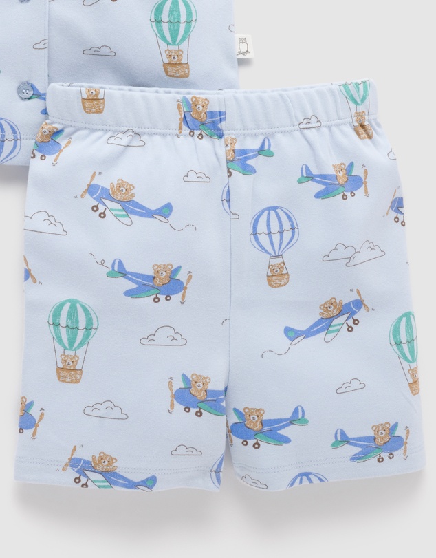Purebaby - Button Up PJ Set-Kids-Babies