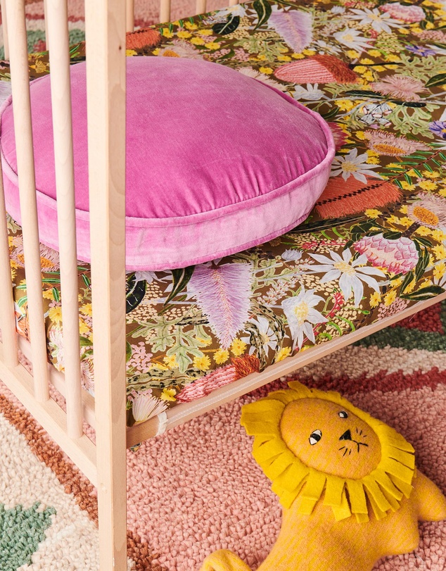 Kip&Co - Native Plantation Organic Cotton Fitted Sheet Cot - Babies