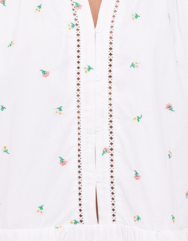 Petal & Pup - Hart Long Sleeve Mini Dress - White Floral