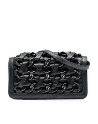Pre-Loved by Azura Reborn - Pre-Loved CC Metallic Caviar Interlaced Chain Clutch on Strap
