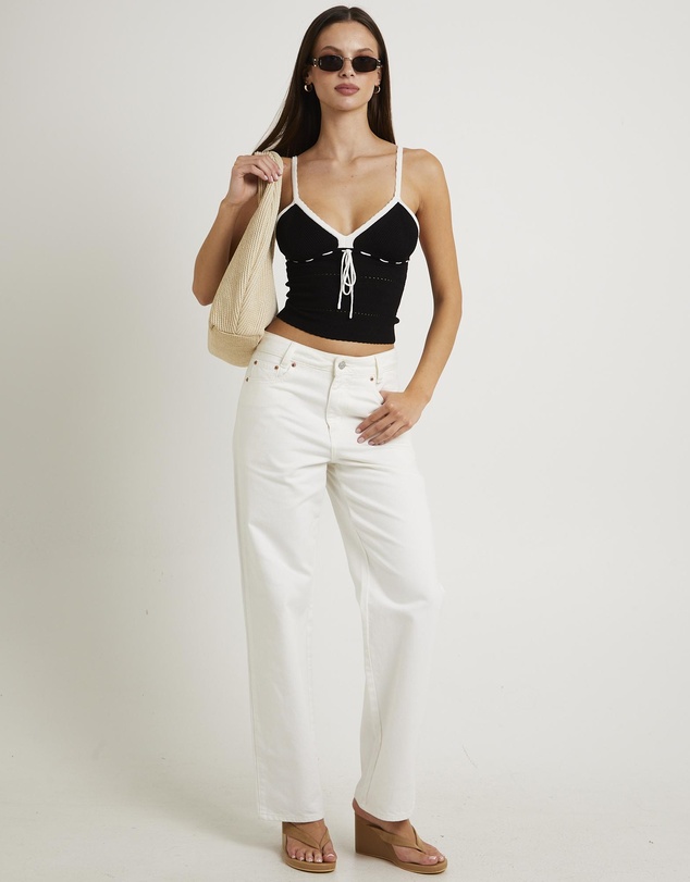 Subtitled - Arielle Contrast Knit Top