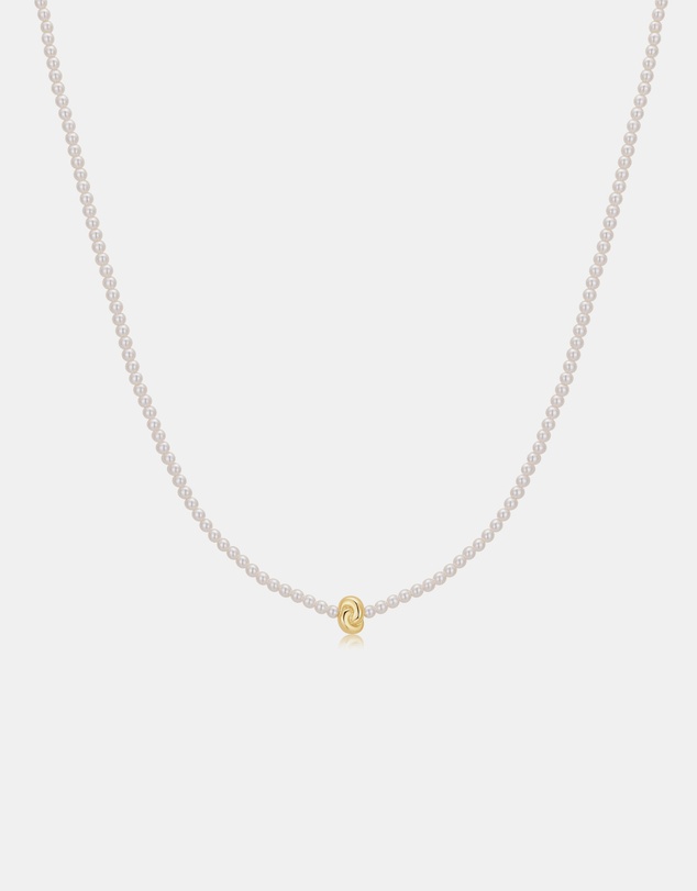 Ania Haie - Gold Twist & Glass Pearl Beaded Necklace