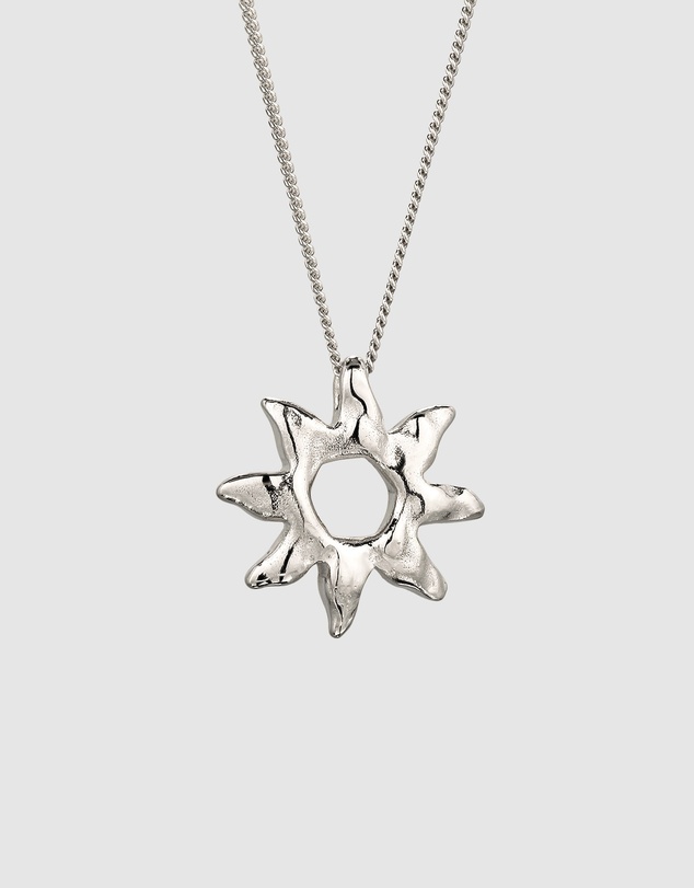 Elli Jewelry - Molten Sun Pendant Necklace in 925 Silver