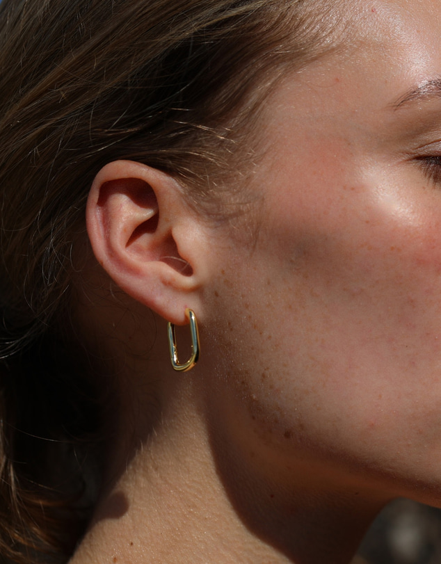 Luna Rae - Gold Vermeil - Edge Hoops