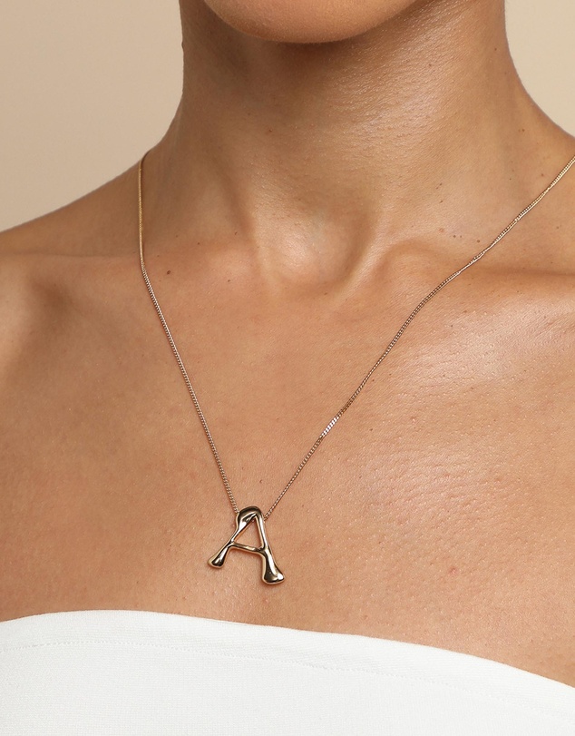 Astrid & Miyu - Initial Bold Pendant 18Ct Necklace
