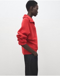 M.N.G - Polo-Neck Ribbed Sweater